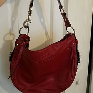 Beautiful Coach Soft red leather medium Zoe